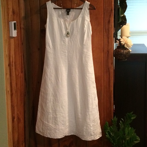 Eileen Fisher Dresses & Skirts - Eileen Fisher White PS linen tank dress